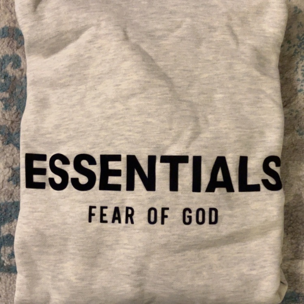 Fear of God ESSENTIALS light oatmeal hoodie